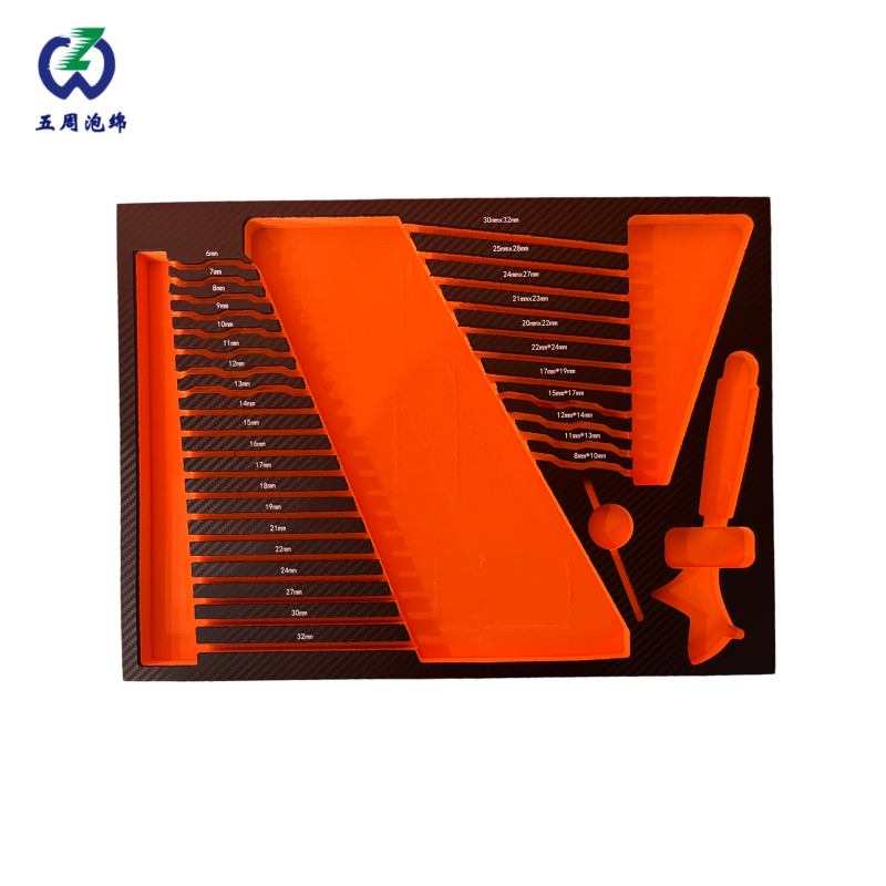 橙色帶刻度精密量具 EVA 內襯：精準測量工具的防護方案